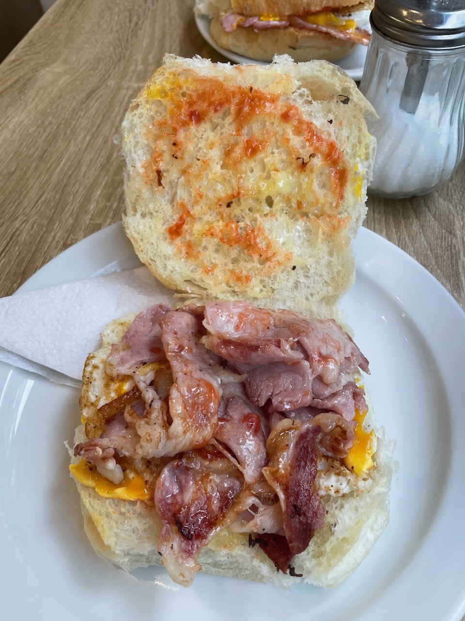 A delicious bacon and egg sandwich Bacon Egg Sandwich