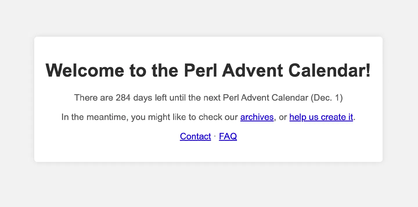 the new advent page
