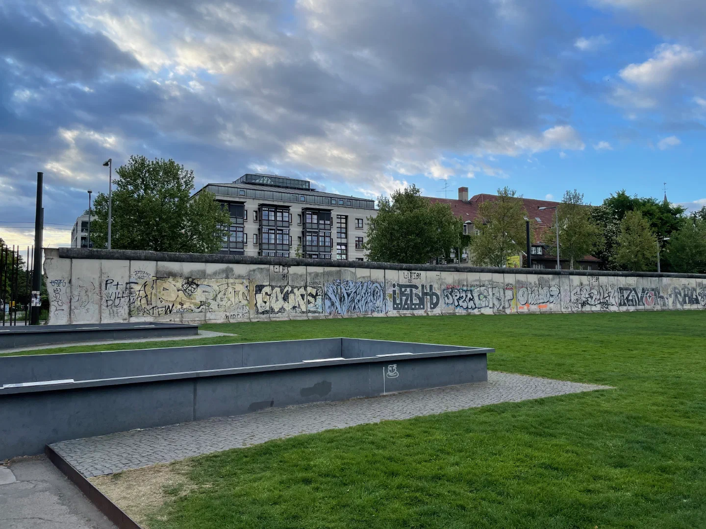 A surviving section of the Berlin Wall