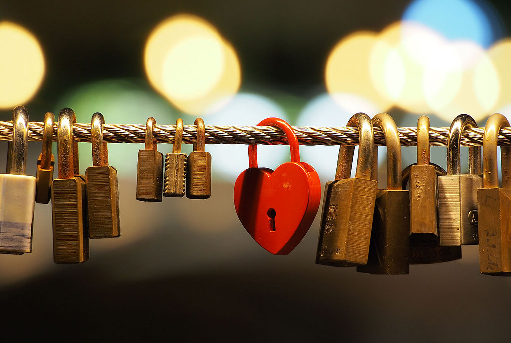 Love padlocks on the Butchers&rsquo; Bridge (Ljubljana)